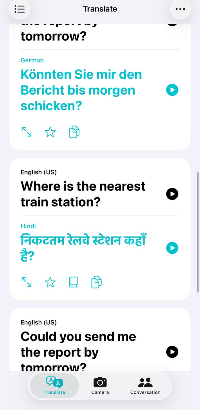 Apple Translate screenshot