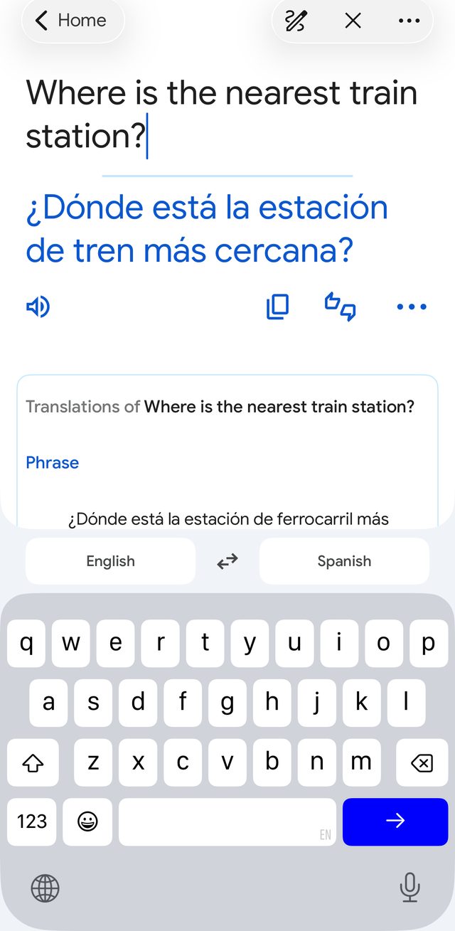 Google Translate screenshot