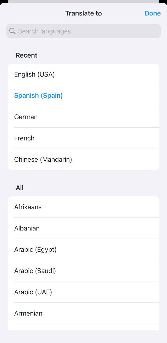 iTranslate screenshot