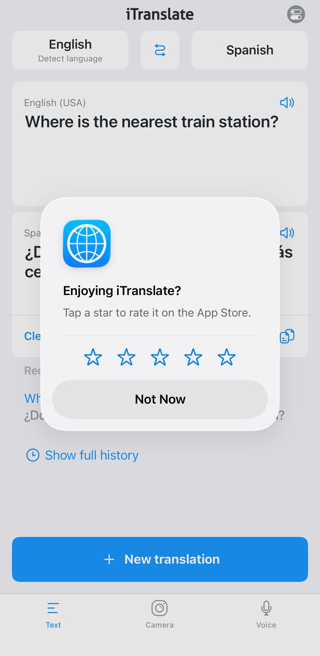 iTranslate screenshot