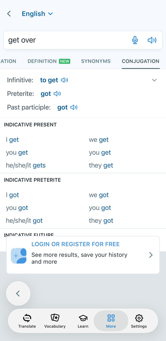 Reverso Translate screenshot