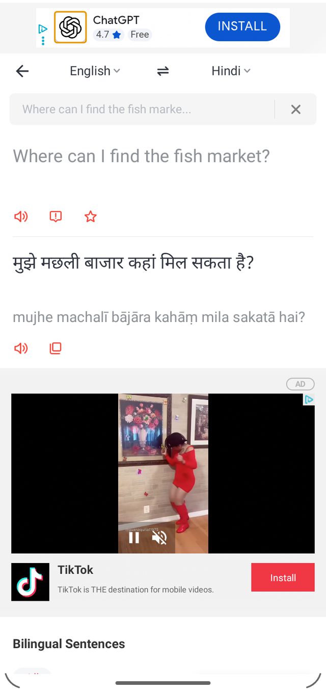 U-Dictionary — The best Hindi answer of any app we tested