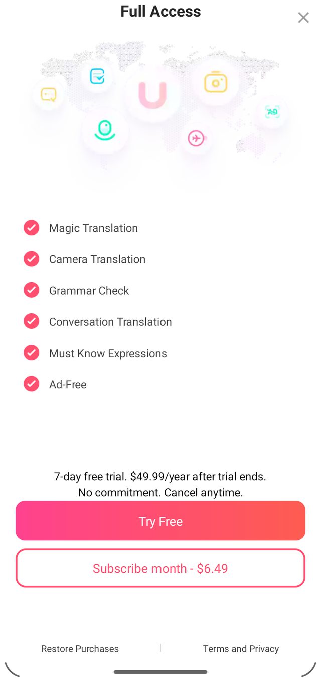 U-Dictionary — The price of free: ads, then this